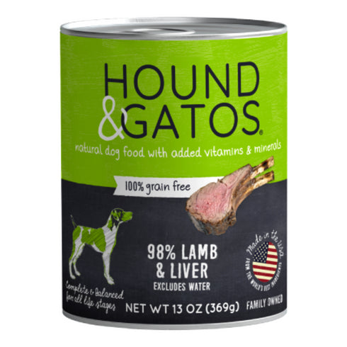 Hound & Gatos Lamb & Liver Canned Dog Food 13oz - Poudre Pet and Feed Supply